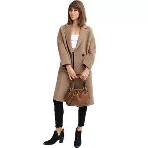 Unworn Belle & Bloom Publisher Double Breasted Wool Blend Coat